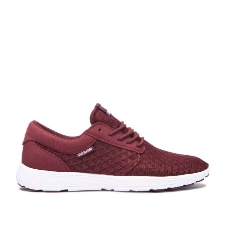 Supra Hammer Run Mens Low Tops Shoes Burgundy UK 53SHV